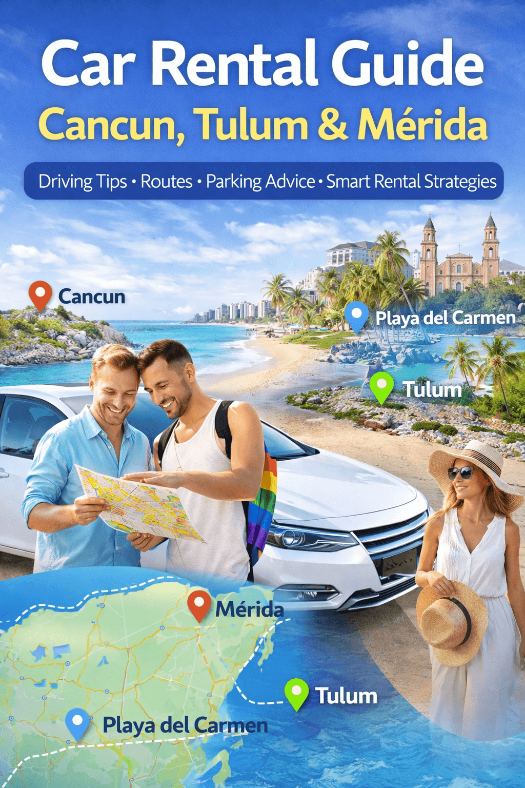 Complete Car Rental Travel Guide for Cancun, Playa del Carmen, Tulum & Mérida