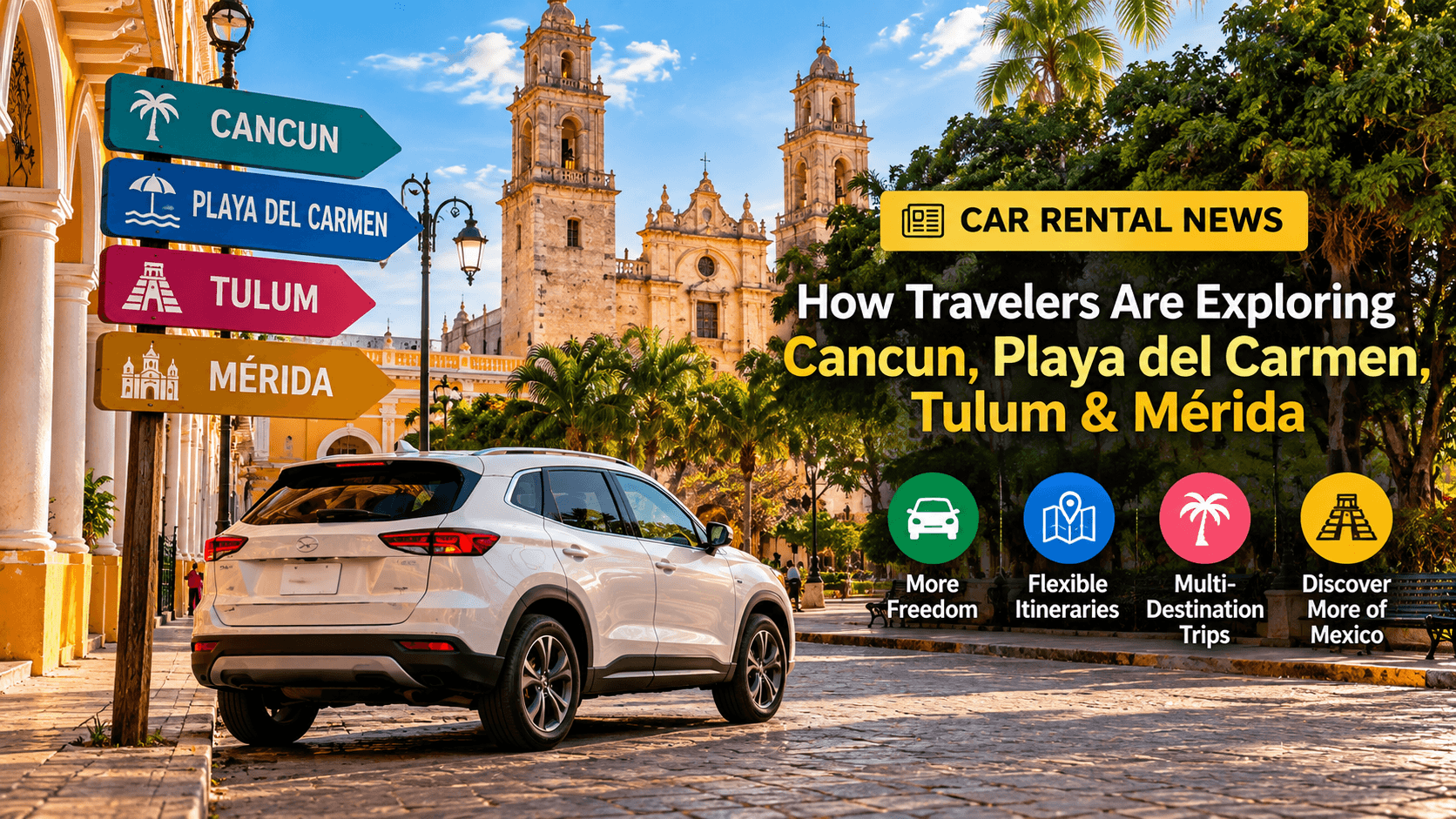 Car Rental News: How Travelers Are Exploring Cancun, Playa del Carmen, Tulum & Mérida
