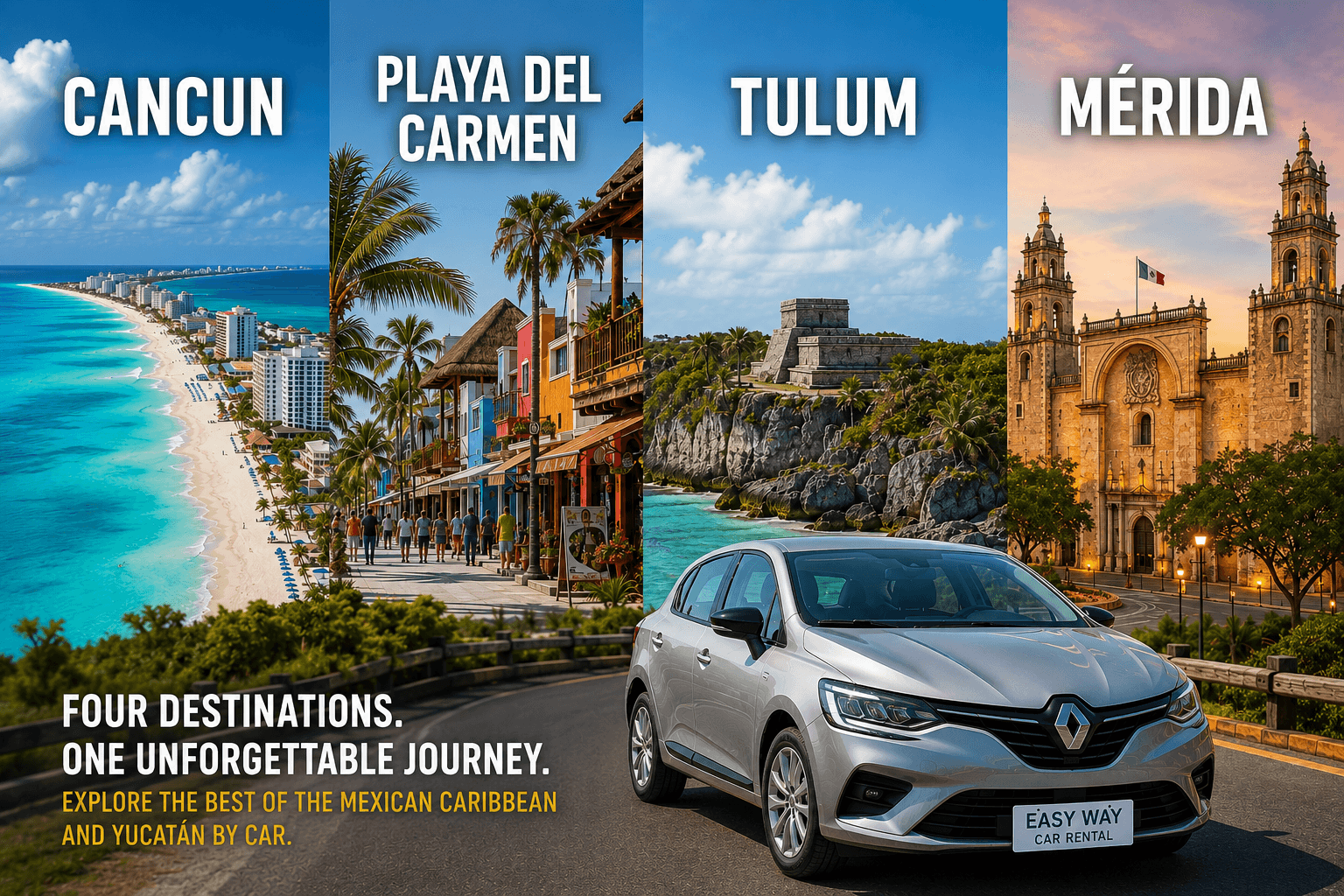 Explore Cancun, Playa del Carmen, Tulum & Mérida: Your Ultimate Mexico Road Trip