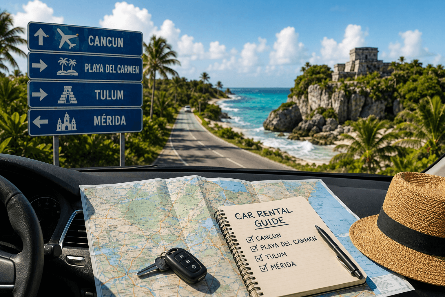The Ultimate Car Rental Guide to Explore Cancun, Playa del Carmen, Tulum & Mérida