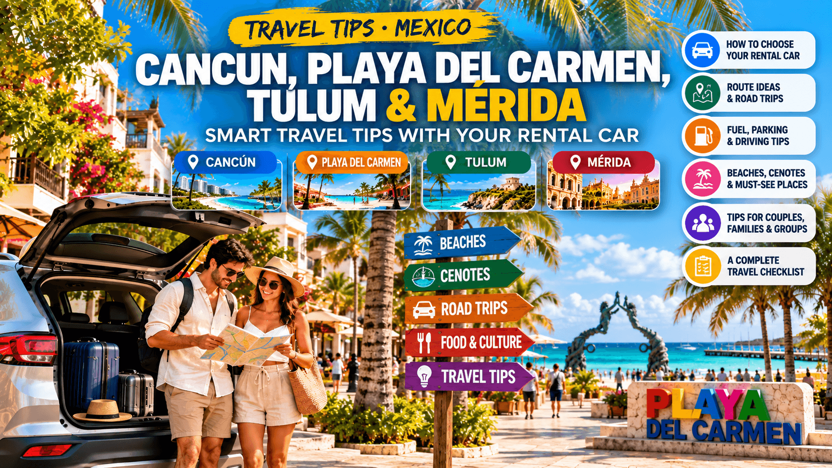 Smart Travel Tips for Cancun, Playa del Carmen, Tulum & Mérida: Make the Most of Your Rental Car